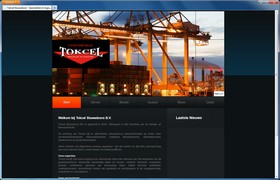 Screenshot van de website van Tokcel uitzendbureau