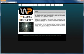 Screenshot van de website van Willemse Producties