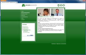 Screenshot van de website van Brouwers Assurantien