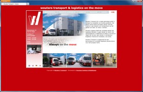 Screenshot van de website van Wouters Transport